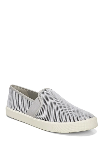 Shop Vince Preston B Perforated Leather Slip-on Sneaker In Ltgrey