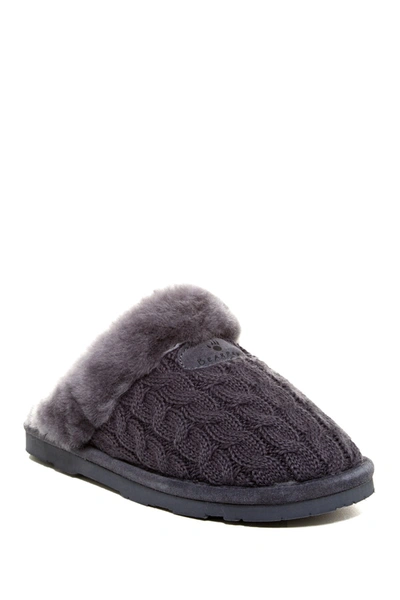 Shop Bearpaw Effie Genuine Sheepskin Fur Lined Slipper In Charcoal