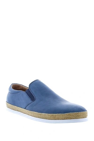 Shop Zanzara Brielle Leather Slip-on Shoe In Blue