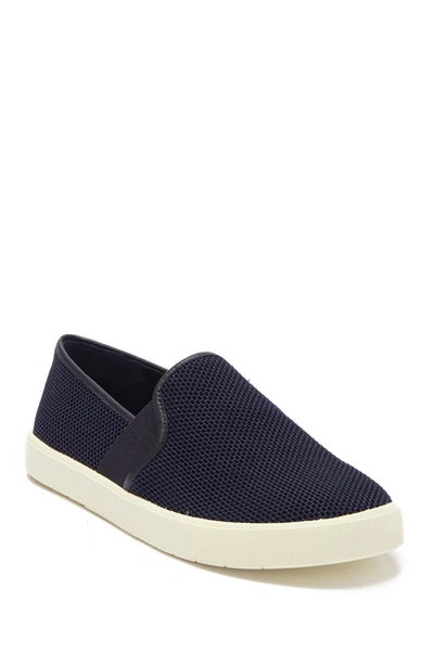 Shop Vince Preston B Perforated Leather Slip-on Sneaker In Indigo