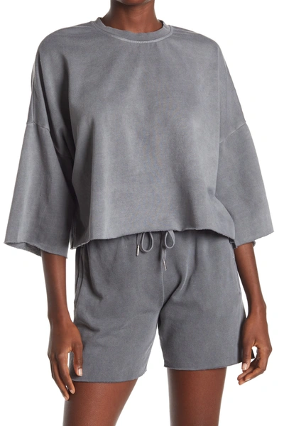 Shop The Laundry Room Cropped Sleep Shirt In Galaxy Grey