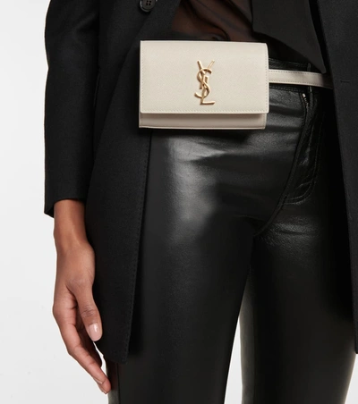 SAINT LAURENT Kate textured-leather belt bag