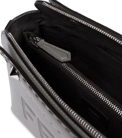 Shop Fendi By The Way Medium Leather Shoulder Bag In Grey