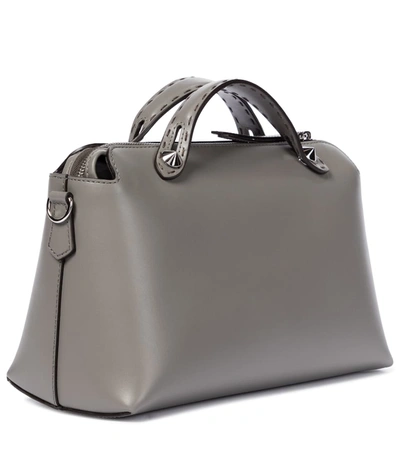 Shop Fendi By The Way Medium Leather Shoulder Bag In Grey