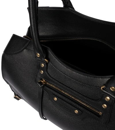 Shop Balenciaga Neo Classic Large Leather Tote In Black
