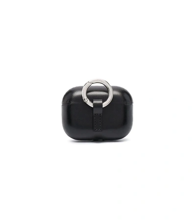 Shop Saint Laurent Black Leather Airpods Pro Case