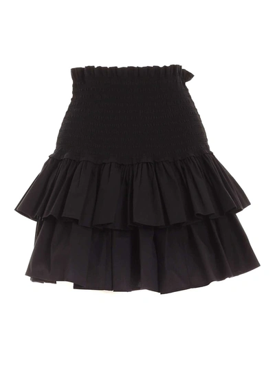 Shop Dondup Maxi Elastic Skirt In Black