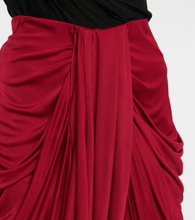 Shop Isabel Marant Dotina Jersey Skirt In Red