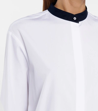 Shop 's Max Mara Mirage Cotton-poplin Shirt In White