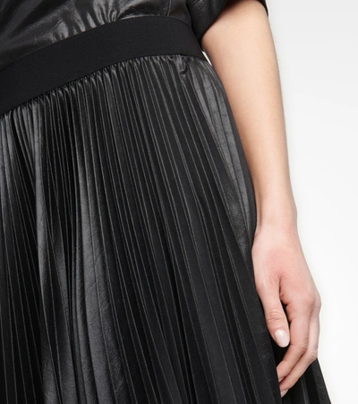 Shop Givenchy Lacquered Pleated T-shirt Dress In Black