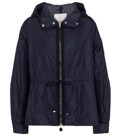 Shop Moncler Meretz Hooded Nylon Parka In Blue