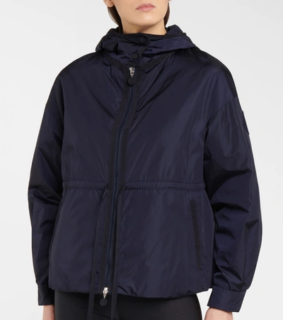 Shop Moncler Meretz Hooded Nylon Parka In Blue