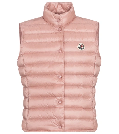 Shop Moncler Liane Down Vest In Pink