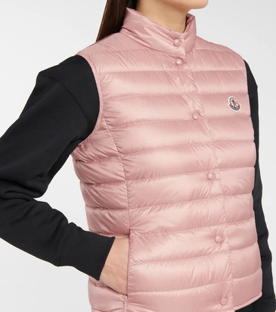 Shop Moncler Liane Down Vest In Pink