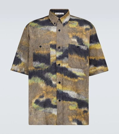 Shop Acne Studios Sanper Short-sleeved Shirt In Multicoloured