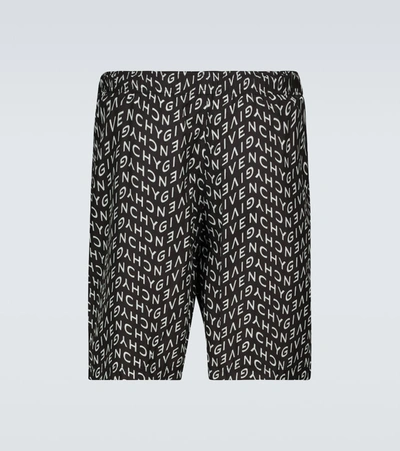 Shop Givenchy Logo Swim Shorts In Black
