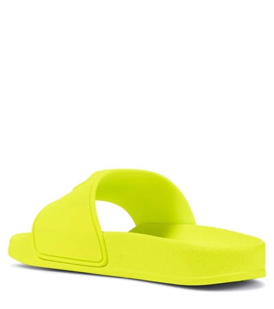 Shop Versace Palazzo Slides In Yellow