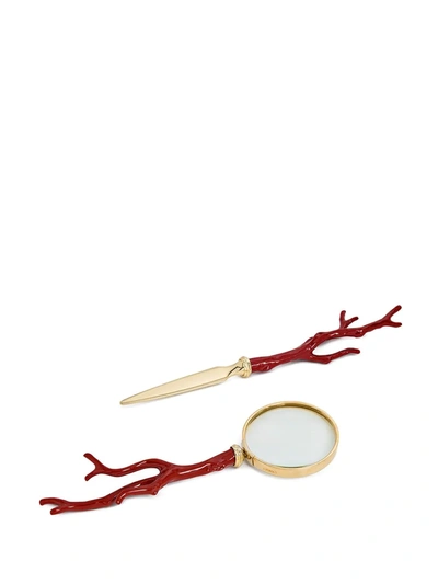 Shop L'objet Coral Magnifying Glass In Red
