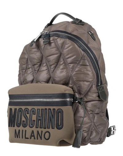 Shop Moschino Backpacks In Military Green