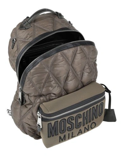 Shop Moschino Backpacks In Military Green