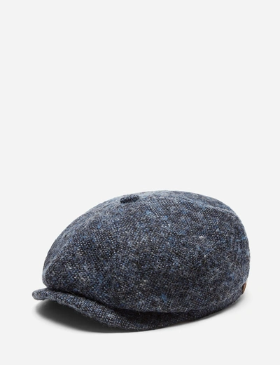Shop Stetson Hats Stetson Hatteras Donegal Newsboy Cap (wool) In Blue