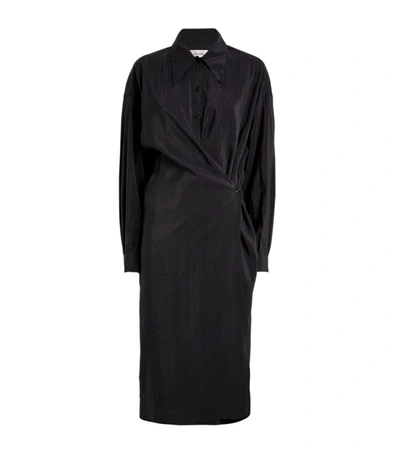 Shop Lemaire Twisted Long-sleeved Shirt Dress