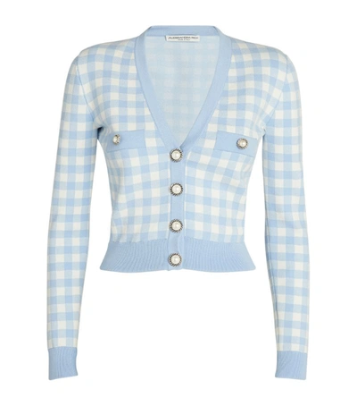 Shop Alessandra Rich Gingham Cropped Cardigan