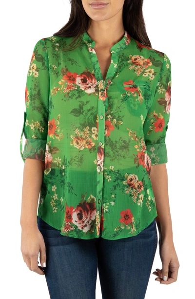 Shop Kut From The Kloth Jasmine Top In Ricci Redux-green