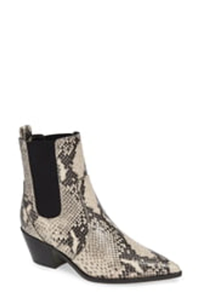Shop Paige Willa Snake Embossed Leather Chelsea Boot In Roccia Snake Print