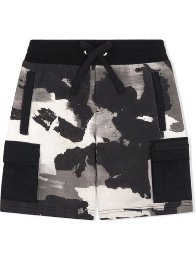 Shop Dolce & Gabbana Camouflage-print Shorts In Neutrals