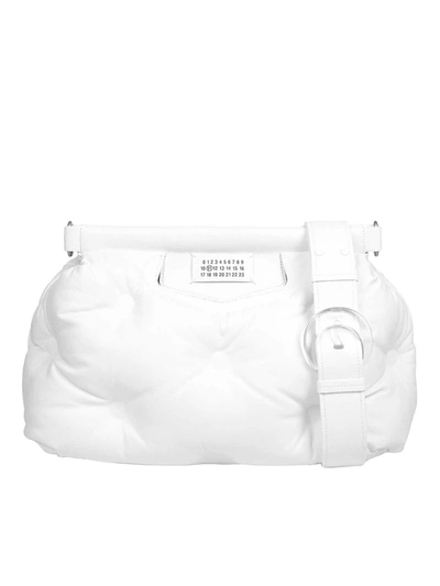 Shop Maison Margiela Glam Slam Medium Quilted Bag In White
