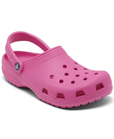 Shop Crocs Classic Clogs From Finish Line In Electric Pink
