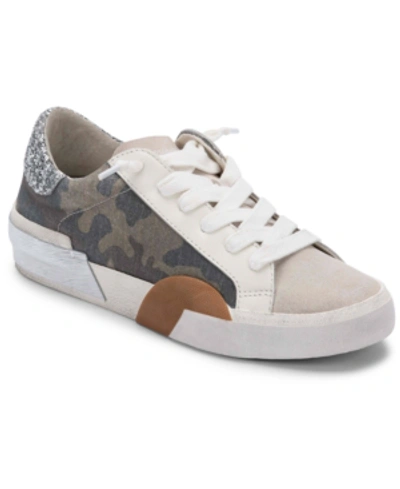 Shop Dolce Vita Zina Lace-up Sneakers Women's Shoes In Camo Canvas