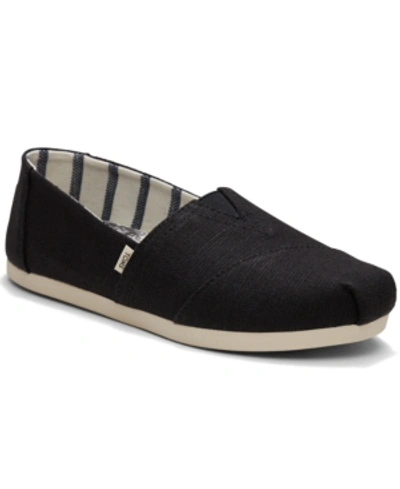 Shop Toms Women's Printed Alpargata Flats Women's Shoes In Black