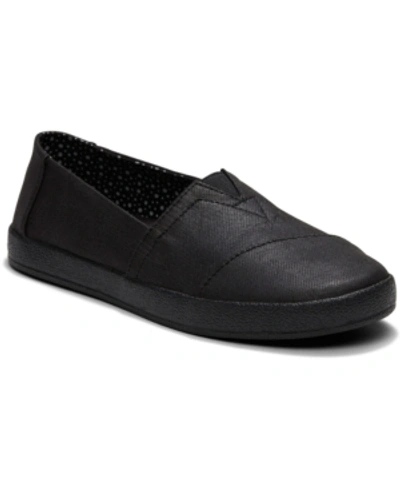Shop Toms Women's Avalon Slip On Sneakers Women's Shoes In Black