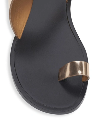 Shop Isabel Marant Women's Joostee Metallic Leather Slingback Sandals In Rose Gold