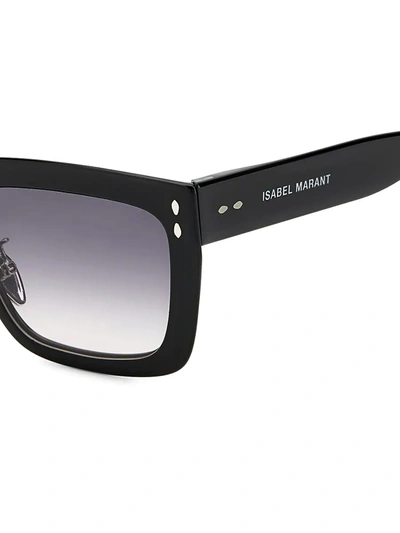 Shop Isabel Marant Sophy 55mm Rectangular Sunglasses In Black