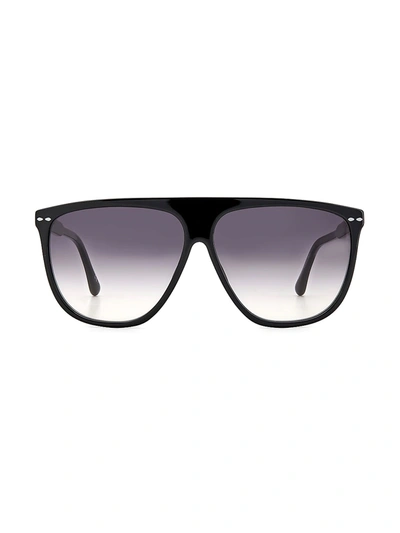 Shop Isabel Marant Women's Elona 61mm Shield Sunglasses In Black