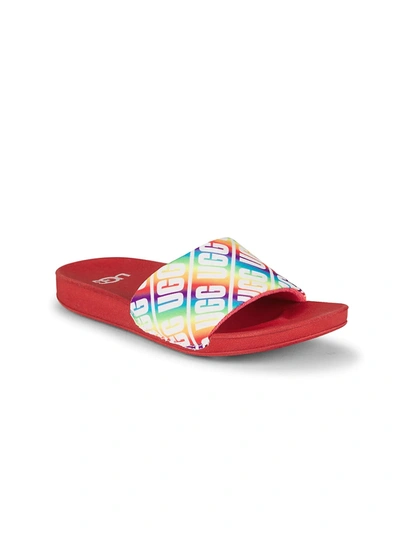 Shop Ugg Little Kid's & Kid's Logo Pool Slides In Rainbow