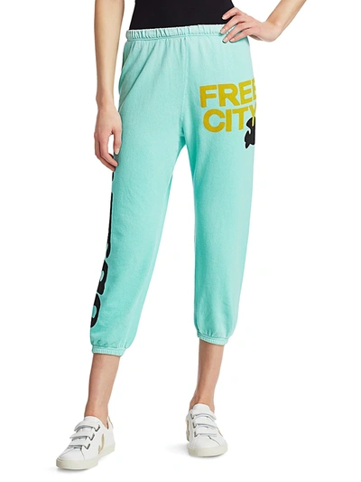 Shop Free City Let's Go Logo Standard-fit Sweatpants In Bellini