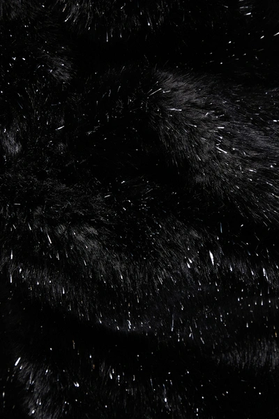 Shop Eugenia Kim Victoria Metallic Faux Fur Scarf In Black