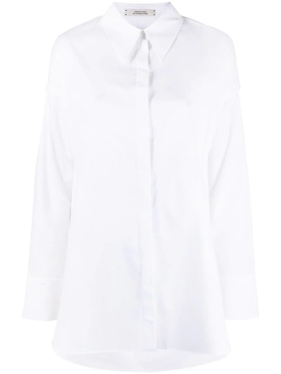 Shop Dorothee Schumacher Poplin Power Cut-out Shirt In White