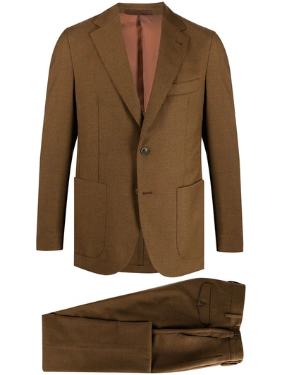 Shop Eleventy Two-piece Tailored Suit In Brown