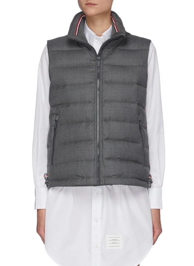 Shop Thom Browne Down Filled Vest In Grey