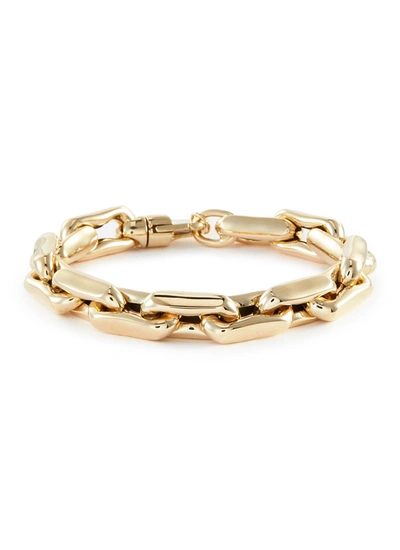 Shop Lauren Rubinski Lucky Link Medium Square 14k Gold Chain Bracelet
