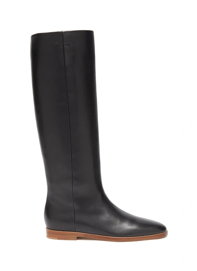 Shop Gabriela Hearst Skye' Leather Riding Boots In Black