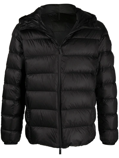 Shop Moncler Hooded Padded Down Jacket In Black