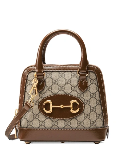 Shop Gucci Horsebit 1955 Tote Bag In Brown