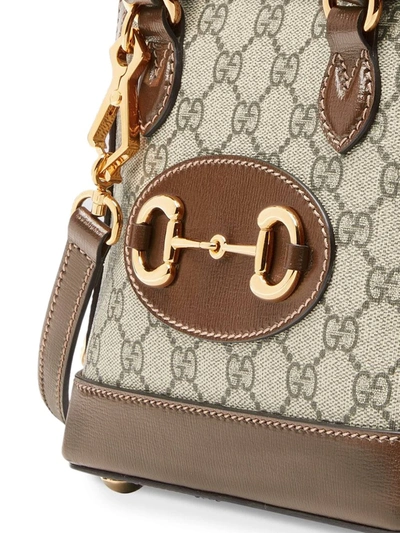 Shop Gucci Horsebit 1955 Tote Bag In Brown