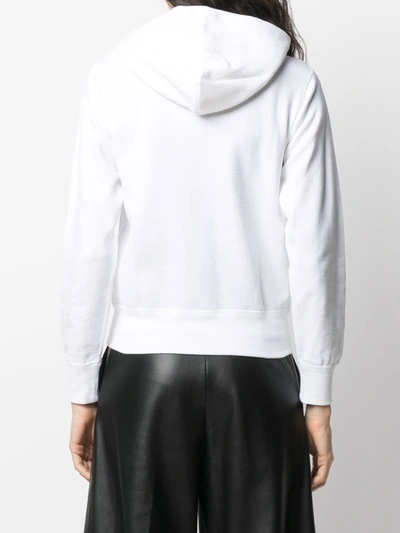 Shop Comme Des Garçons Play Cotton Hoodie In White